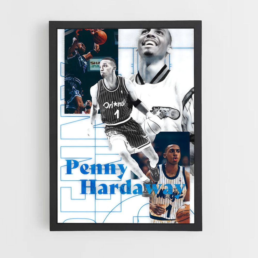 Poster Penny de hardaway – affiche Basketball (vue 2)